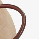 Chanel Beige Linen And Brown Leather Tote Bag