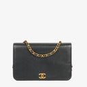 Chanel Classic Calfskin Box Leather Navy Full Flap Bag With 24K Gold-Plated Hardware