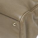 Gucci Pebbled Calfskin Bamboo Shopper Tote Bag