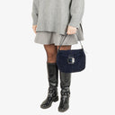 Fendi Navy Mamma Baguette Shoulder Bag