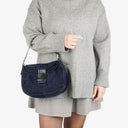 Fendi Navy Mamma Baguette Shoulder Bag