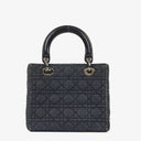 Dior Lady Dior Vintage Medium Denim Cannage Handbag