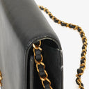 Chanel Classic Calfskin Box Leather Navy Full Flap Bag With 24K Gold-Plated Hardware