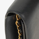 Chanel Classic Calfskin Box Leather Navy Full Flap Bag With 24K Gold-Plated Hardware