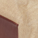 Chanel Beige Linen And Brown Leather Tote Bag