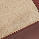 Chanel Beige Linen And Brown Leather Tote Bag