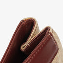 Chanel Beige Linen And Brown Leather Tote Bag