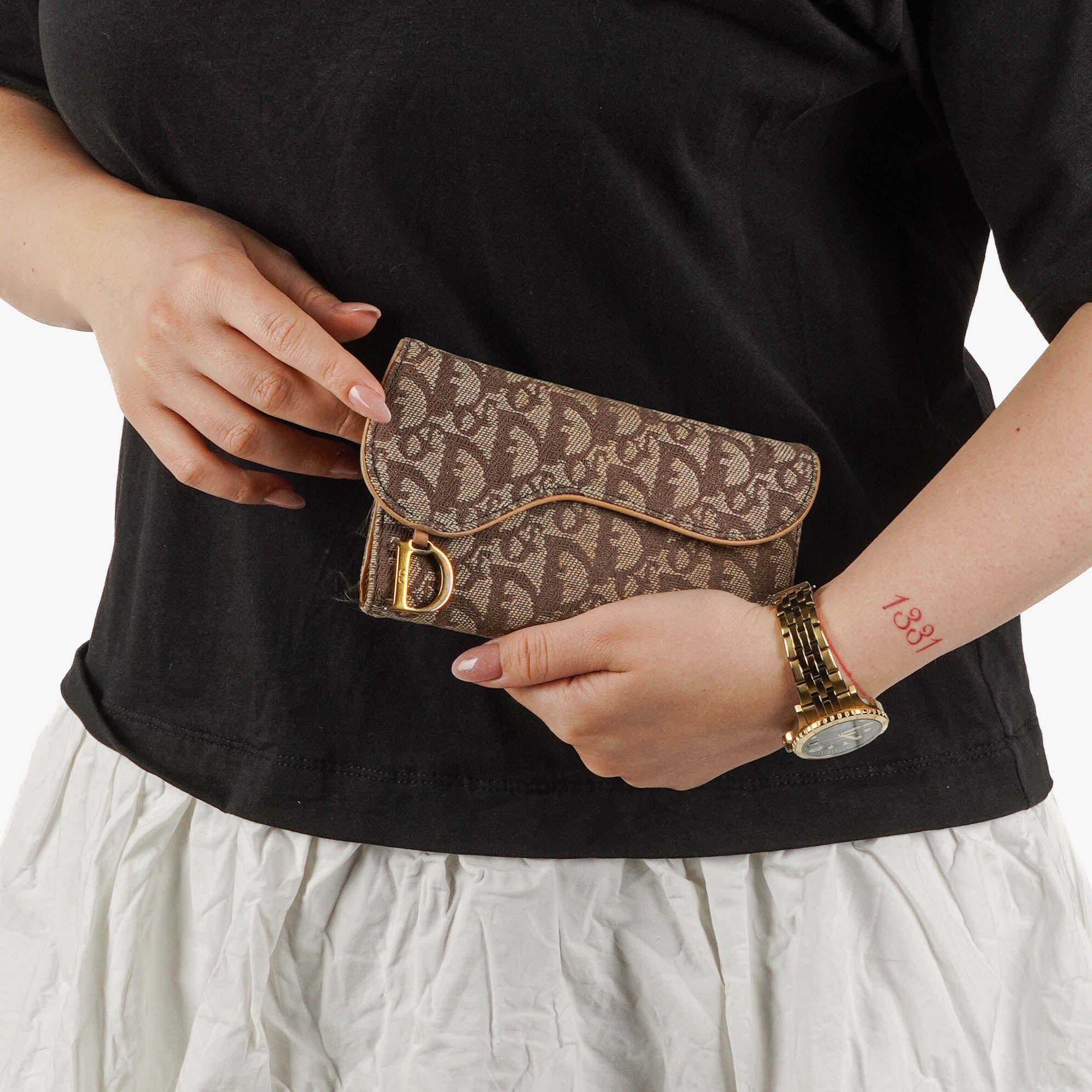 Christian Dior Trotter Monogram Saddle Wallet