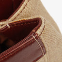 Chanel Beige Linen And Brown Leather Tote Bag