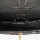 Chanel Medium Coco Black White Printed Quilted Canvas Double Flap Bag