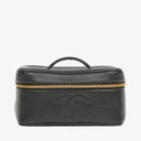 Chanel Black Leather Vanity Case