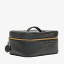Chanel Black Leather Vanity Case