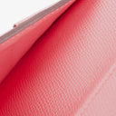 Hermès Pink Kelly Longue Epsom Leather Wallet