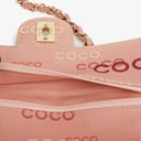 Chanel COCO Print Medium Classic Double Flap Flap Bag 24K Gold-Plated Hardware