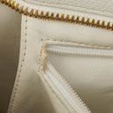 Chanel Medallion Vintage Tote Bag In White Quilted Caviar Leather