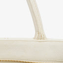 Chanel Medallion Vintage Tote Bag In White Quilted Caviar Leather