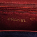 Chanel Small Half-Moon Navy Velvet Flap Bag