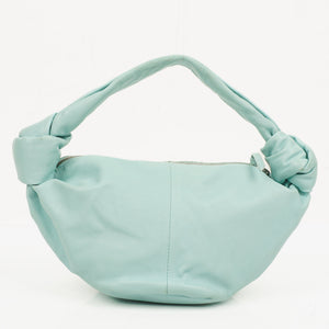 Bottega Veneta Celeste Blue Leather Double Knot Clutch