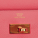 Hermès Pink Kelly Longue Epsom Leather Wallet