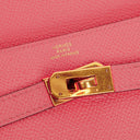 Hermès Pink Kelly Longue Epsom Leather Wallet