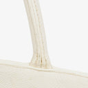 Chanel Medallion Vintage Tote Bag In White Quilted Caviar Leather