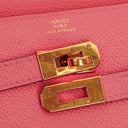 Hermès Pink Kelly Longue Epsom Leather Wallet