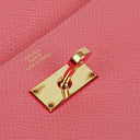 Hermès Pink Kelly Longue Epsom Leather Wallet
