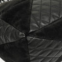 Chanel Leather and Suede Patchwork Drawstring Bag