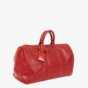 Louis Vuitton Keepall 45 Red EPI Leather Travel Bag
