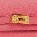 Hermès Pink Kelly Longue Epsom Leather Wallet