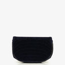 Chanel Small Half-Moon Navy Velvet Flap Bag