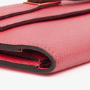 Hermès Pink Kelly Longue Epsom Leather Wallet