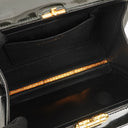 Chanel Black Chevron Quilted Patent Leather Vanity Case Box Bag