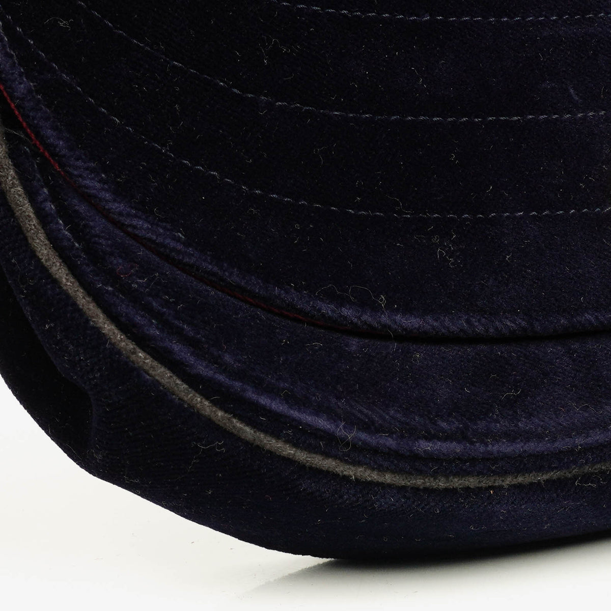 Chanel Small Half-Moon Navy Velvet Flap Bag