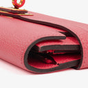 Hermès Pink Kelly Longue Epsom Leather Wallet