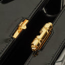 Chanel Black Chevron Quilted Patent Leather Vanity Case Box Bag