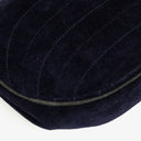 Chanel Small Half-Moon Navy Velvet Flap Bag