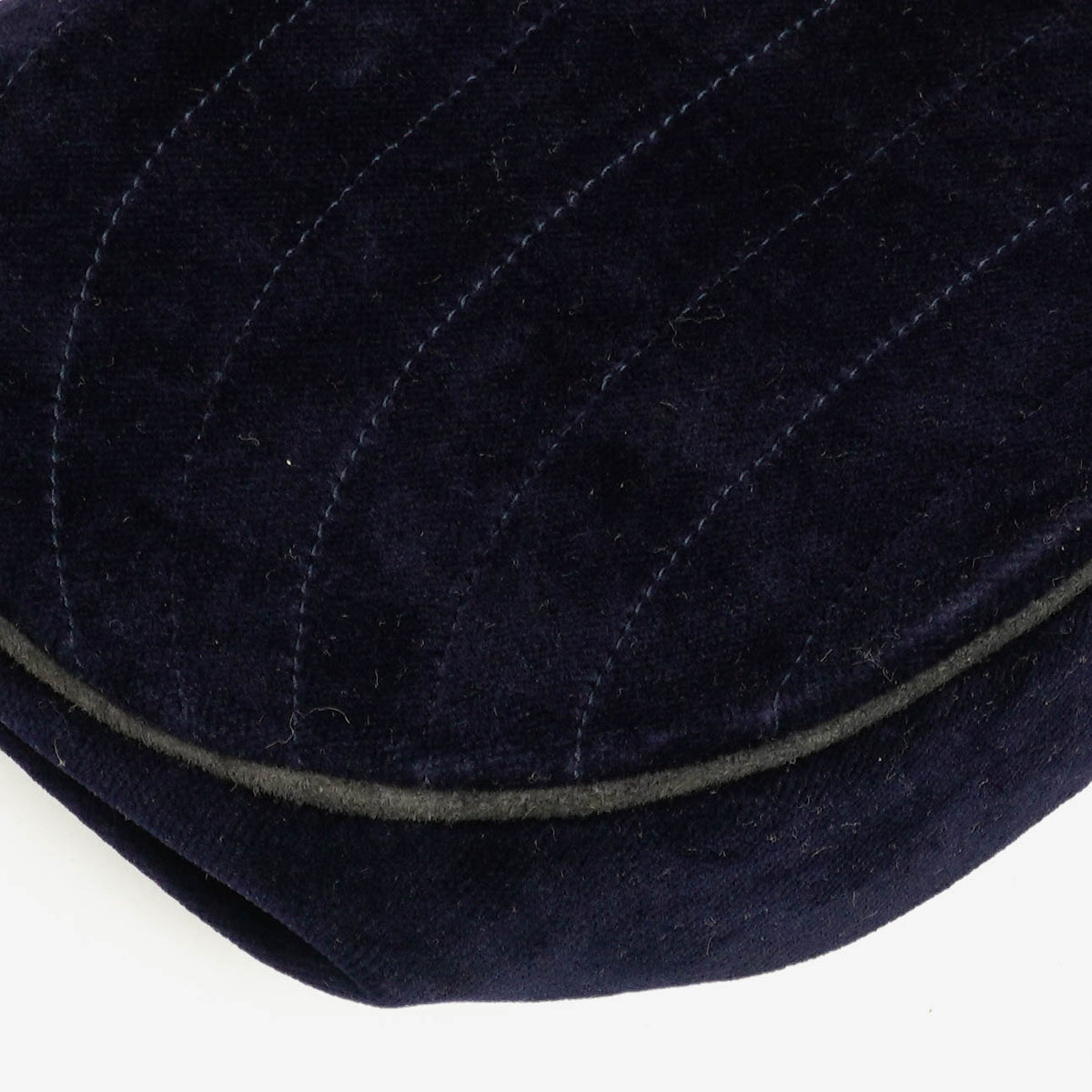 Chanel Small Half-Moon Navy Velvet Flap Bag