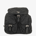 Prada Tessuto Black Nylon Two Pocket Backpack