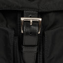 Prada Tessuto Black Nylon Two Pocket Backpack
