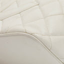 Chanel Medallion Vintage Tote Bag In White Quilted Caviar Leather