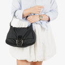 Fendi Mamma Baguette Black Neoprene Shoulder Bag
