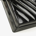 Chanel Black Chevron Quilted Patent Leather Vanity Case Box Bag