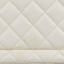 Chanel Medallion Vintage Tote Bag In White Quilted Caviar Leather