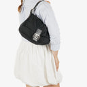 Fendi Mamma Baguette Black Neoprene Shoulder Bag