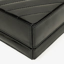 Chanel Black Chevron Quilted Patent Leather Vanity Case Box Bag