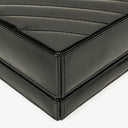 Chanel Black Chevron Quilted Patent Leather Vanity Case Box Bag