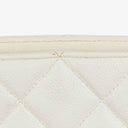 Chanel Medallion Vintage Tote Bag In White Quilted Caviar Leather