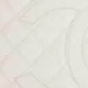 Chanel Medallion Vintage Tote Bag In White Quilted Caviar Leather
