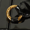 Chanel Black Chevron Quilted Patent Leather Vanity Case Box Bag